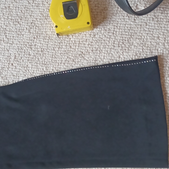 Holiday studded pants with slit in legs back zipper flare 100 polyester size 38 - Picture 4 of 12